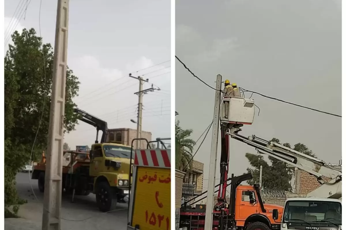 طوفان باعث 75 مورد خاموشی موقتی در شهرستان ایرانشهر شد