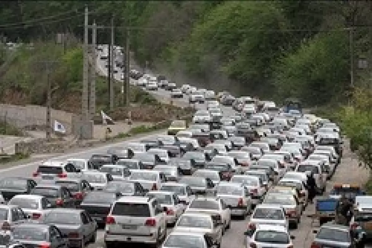 ترافیک سنگین در برخی مقاطع هراز