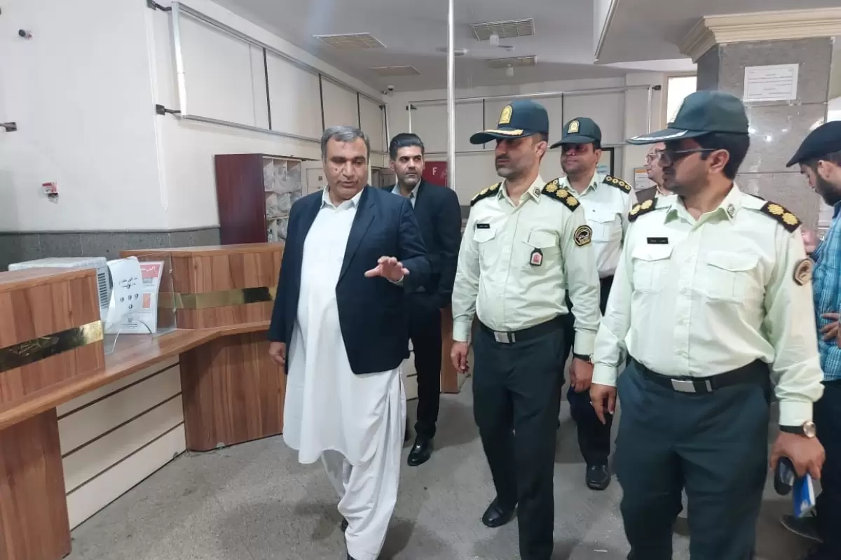 بازدید رئیس پلیس امنیت اقتصادی راه آهن کشور  از اداره کل پست استان سیستان و بلوچستان