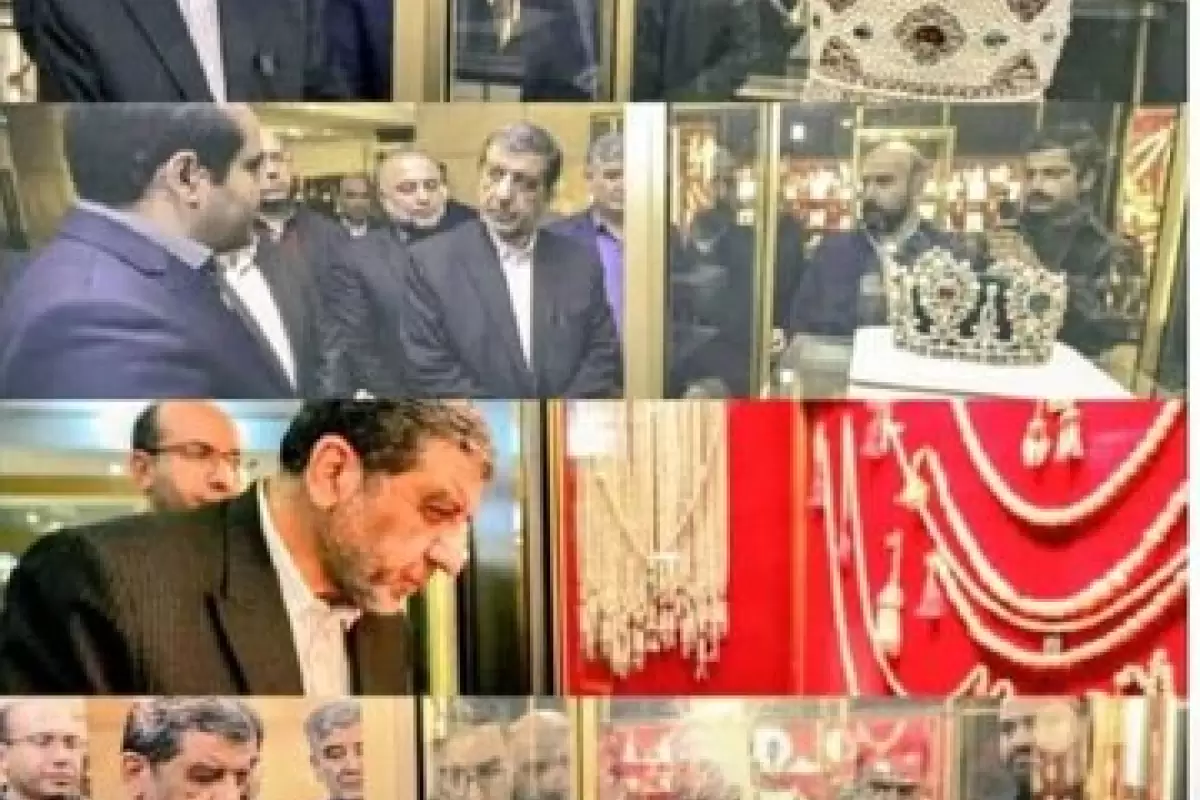 تکذیب عملی ادعای مهمل سخنگوی دولت با نمایش تاج پهلوی‌ها