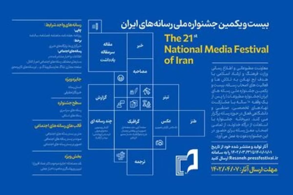 فراخوان «بیست‌ویکمین جشنواره ملی رسانه‌های ایران»