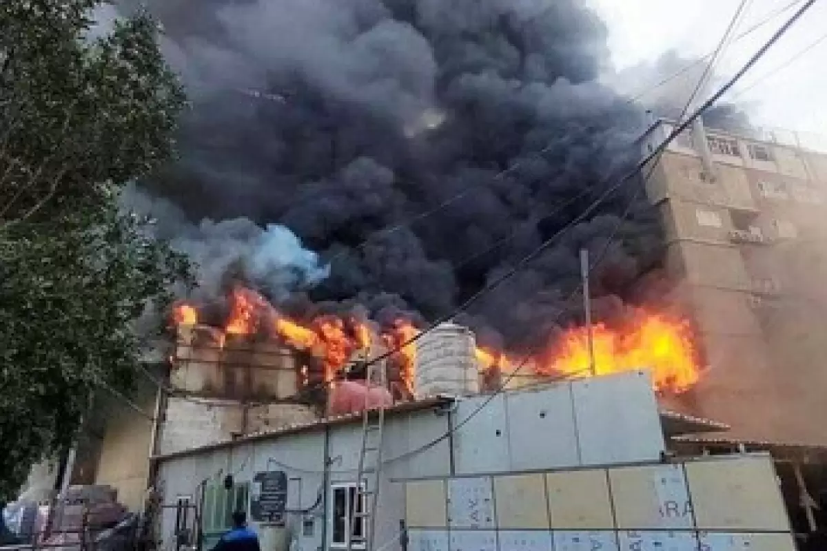 آتش‌سوزی در هتل محل اقامت زائران ایرانی در نجف