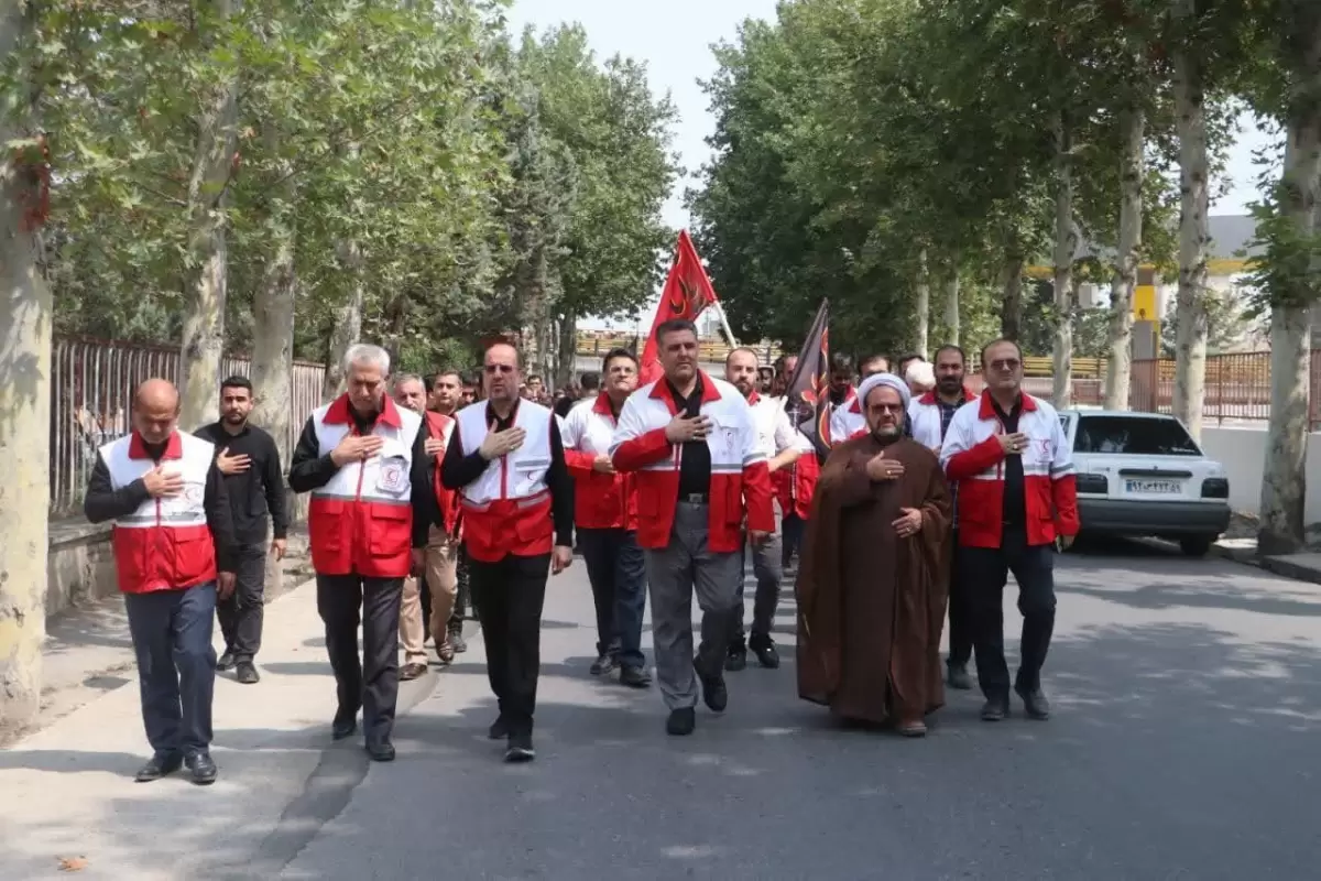 عزاداری هیئت رهروان حضرت علی اکبر(ع) هلال احمر همزمان با سراسر کشور در گلستان