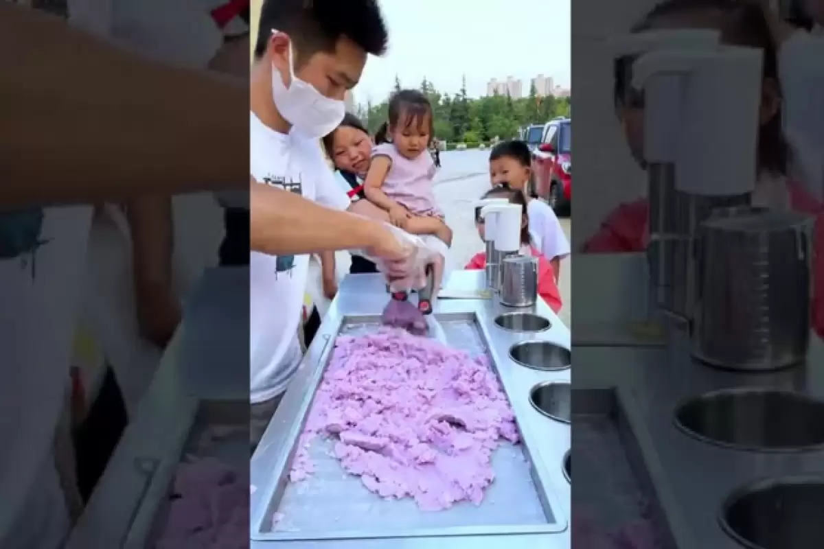 (ویدئو) بستنی یخی هندوانه ای به سبک چینی!