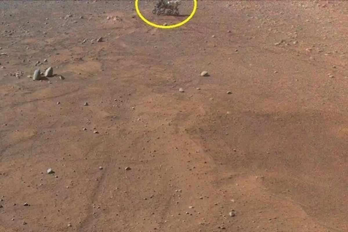 (تصویر) شاهکار هلی‌کوپتر ناسا در مریخ