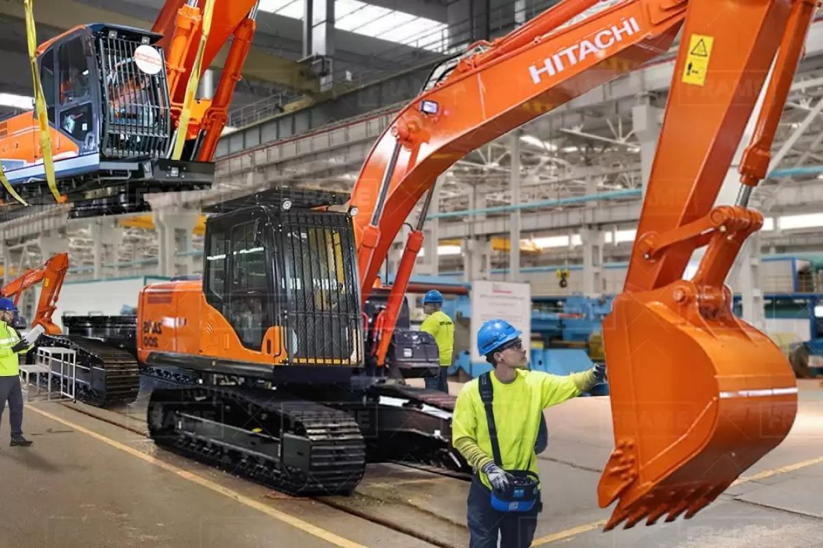 (ویدئو) فرایند تماشایی تولید بیل مکانیکی های مشهور هیتاچی در کارخانه
