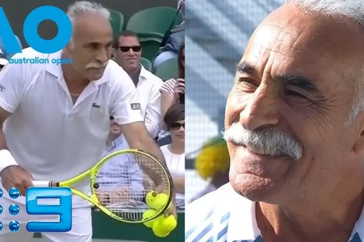 (ویدئو) ببینید منصور بهرامی به چه شکل عجیبی با رقبایش تنیس بازی می کند!