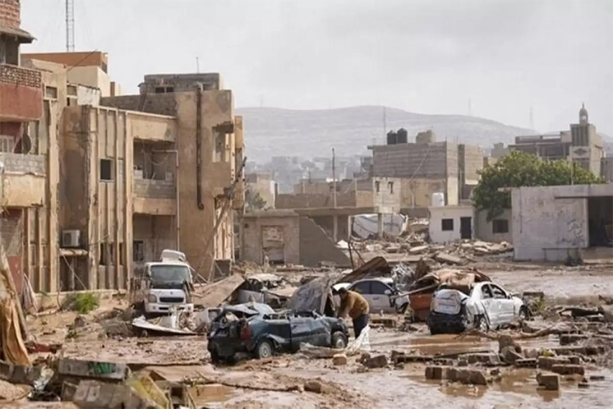 ببینید | ویدیویی آخرالزمانی از طوفان ویرانگر دانیل در لیبی