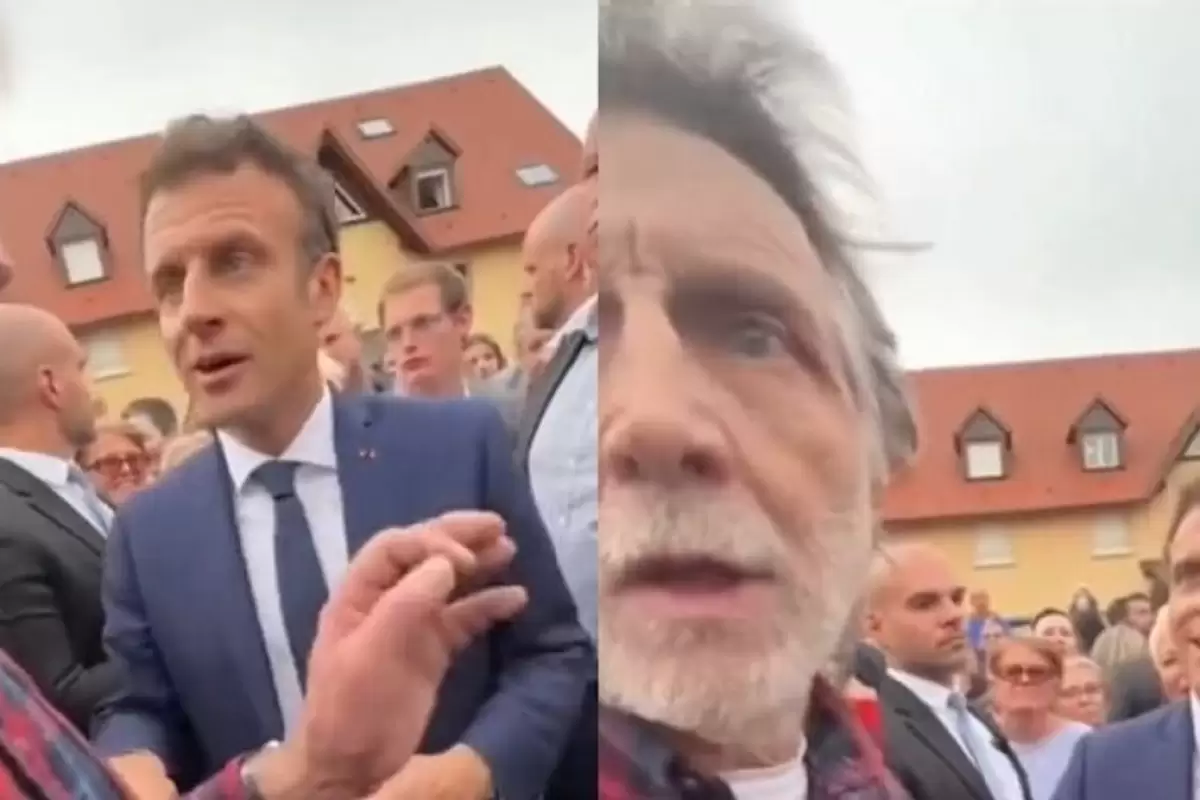 (ویدئو) تو بدترین رئیس جمهور تاریخ فرانسه‌ای؛ مکرون: متشکرم!