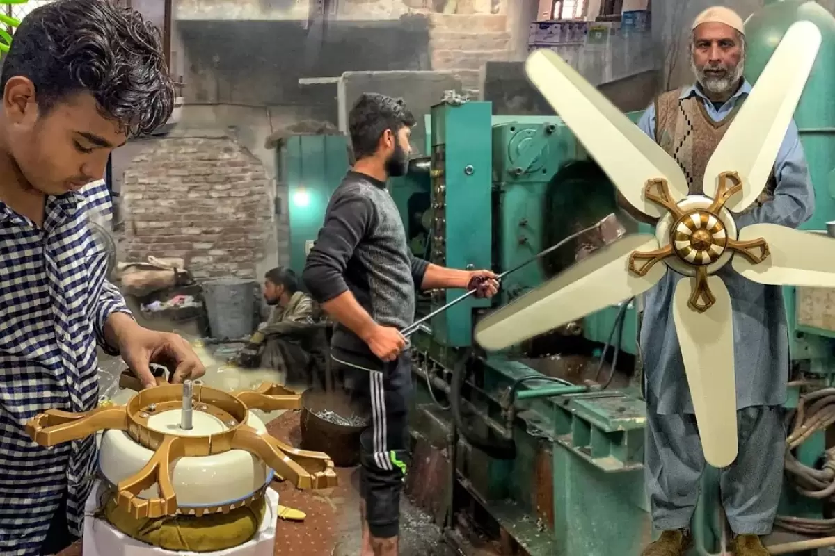 (ویدئو) پنکه سقفی پنج پره پاکستانی چگونه در کارخانه تولید می شود؟