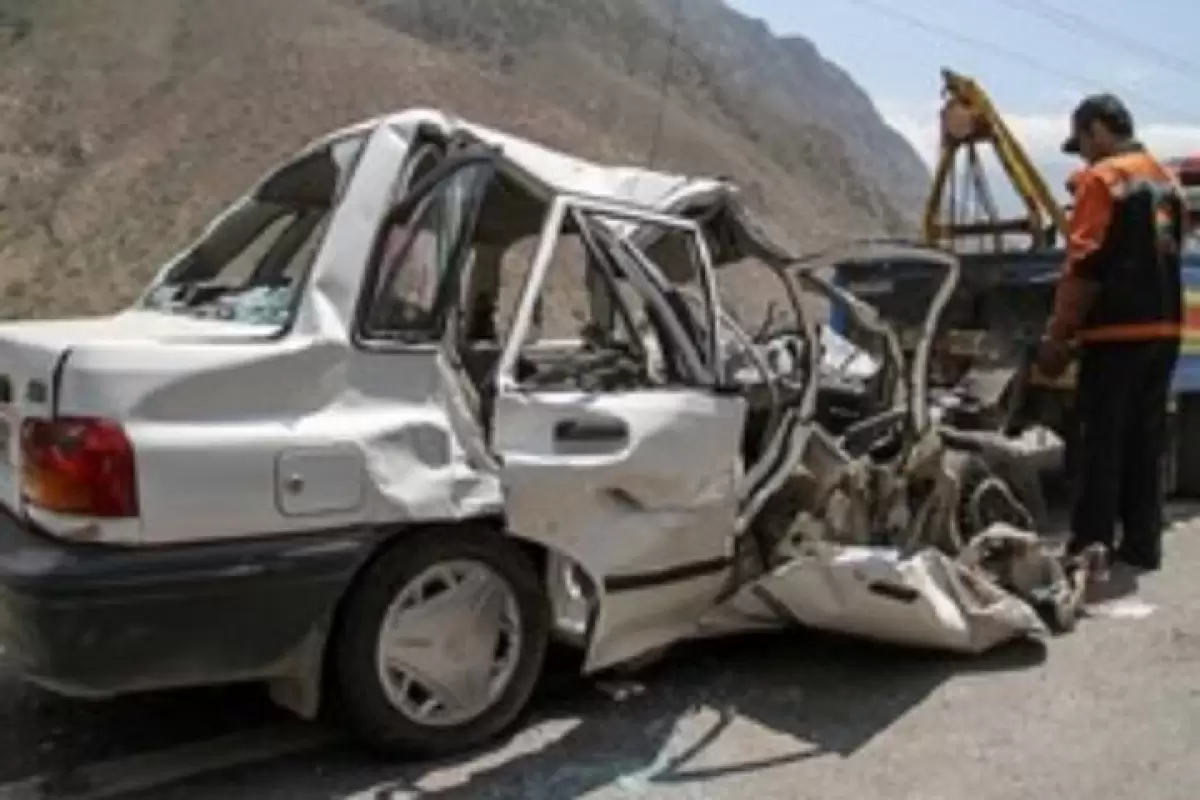 ببینید | اولین تصاویر از تصادف شدید نیسان و پریاد در جاده مخصوص کرج