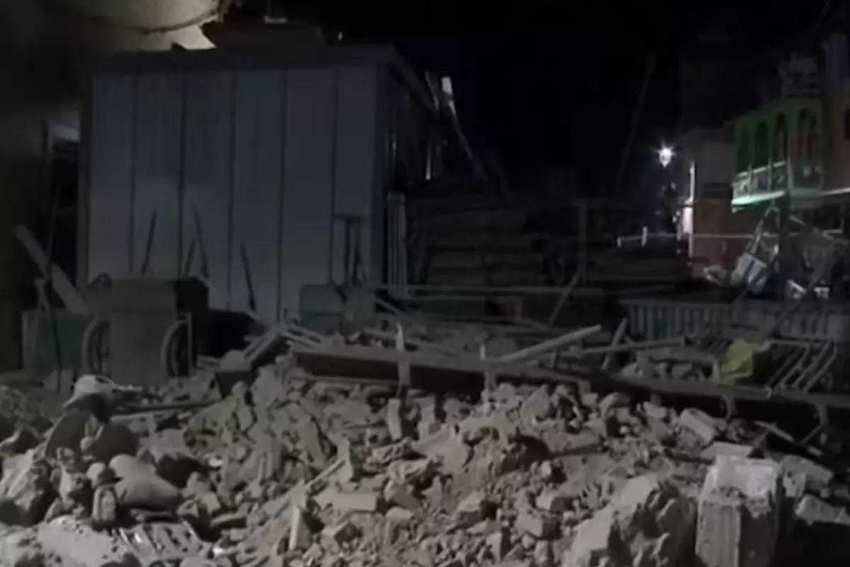 ببینید| ویدئویی وحشتناک از لحظه ریزش یک ساختمان ۴ طبقه بعد از زلزله ۷.۲ ریشتری مراکش