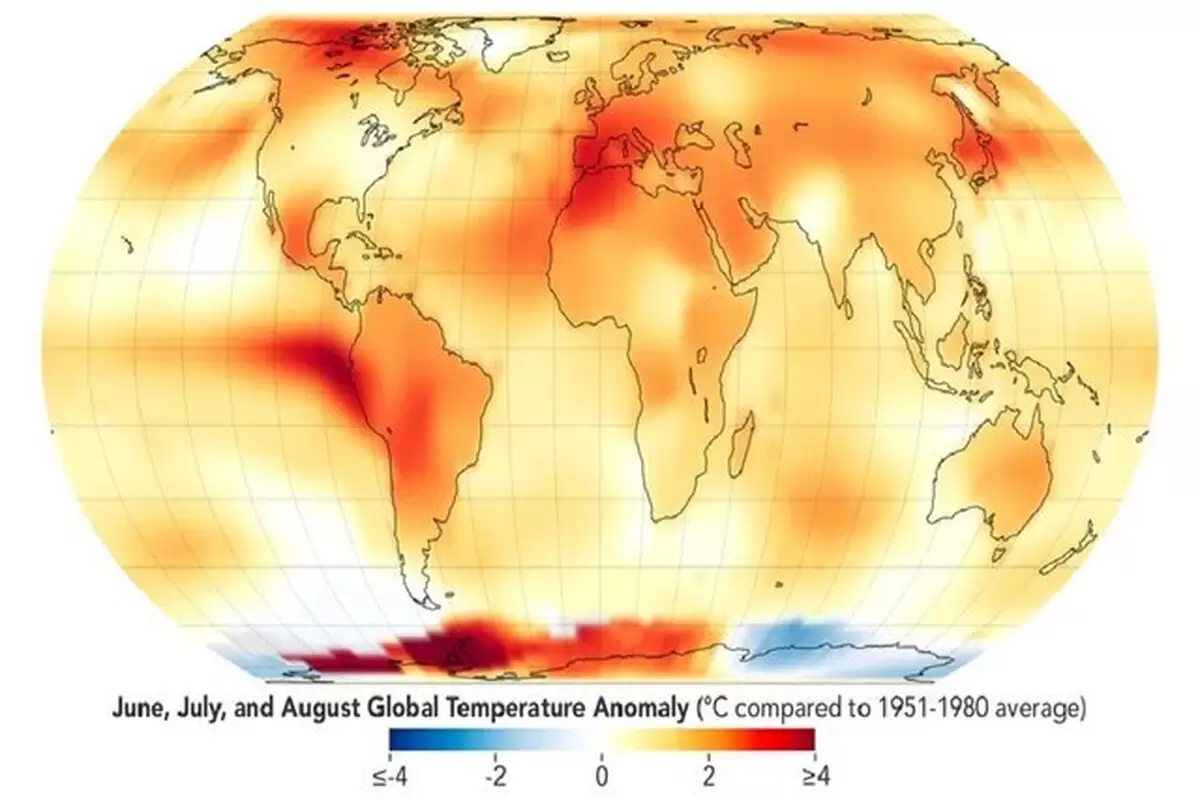 ناسا: امسال گرم‌ترین تابستان را داشتیم