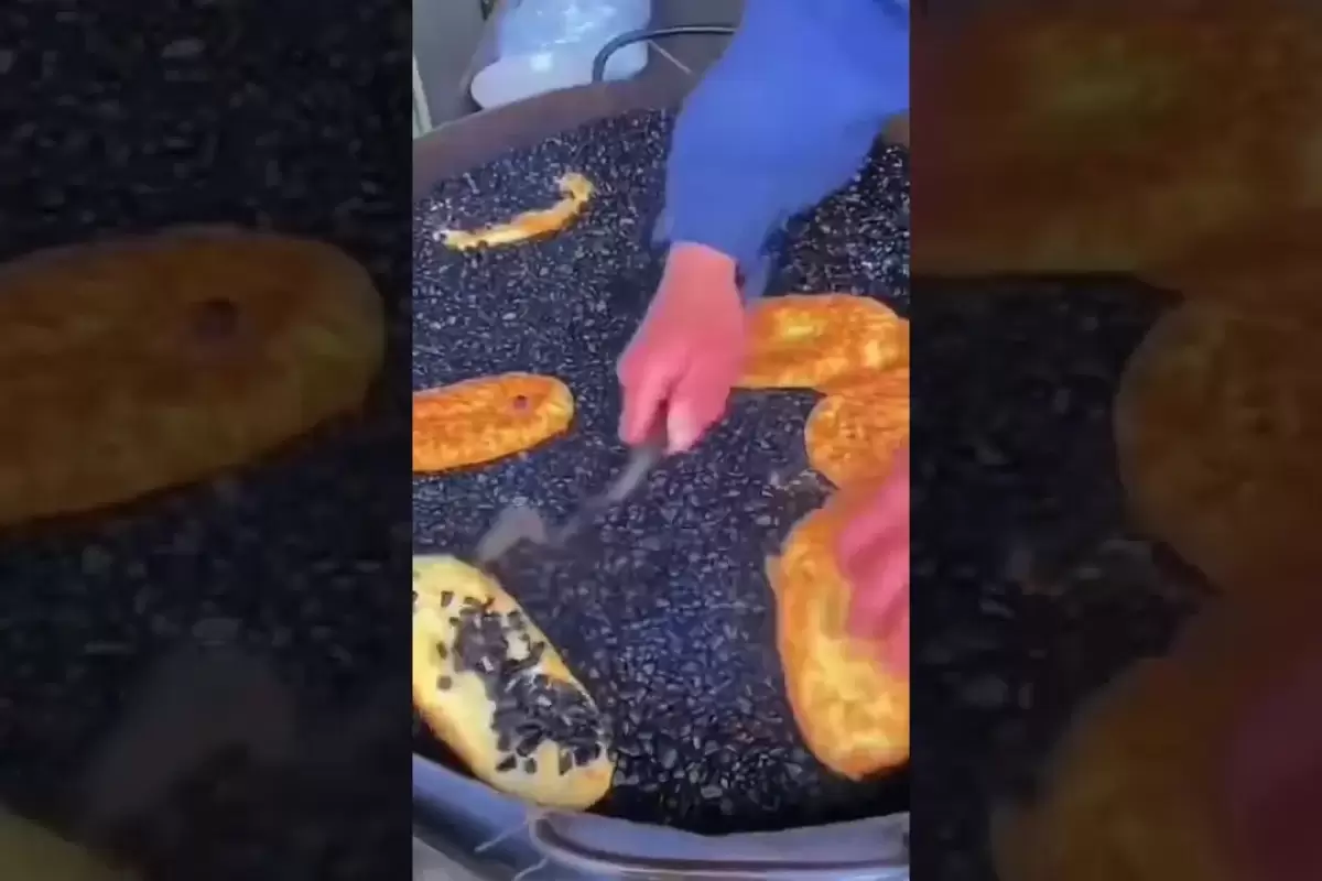 (ویدئو) تا به حال نان سنگک درست کردن چینی ها را دیده بودید؟