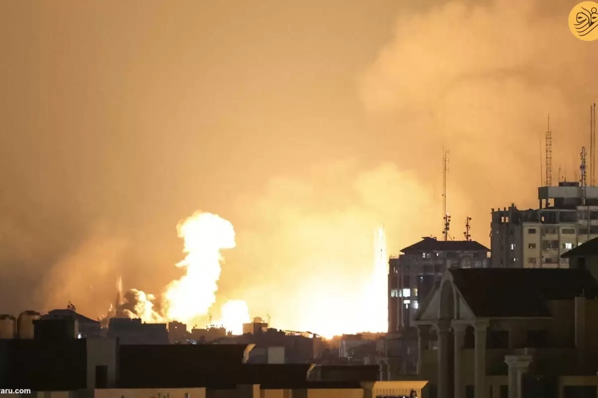 (ویدئو) اسرائیل بامداد شنبه غزه را هدف قرار داد