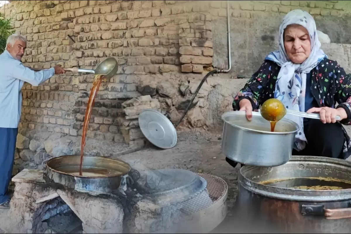 (ویدئو) از انگور تا شیره: یک دستور العمل خانگی هیجان انگیز و ساده از خراسان