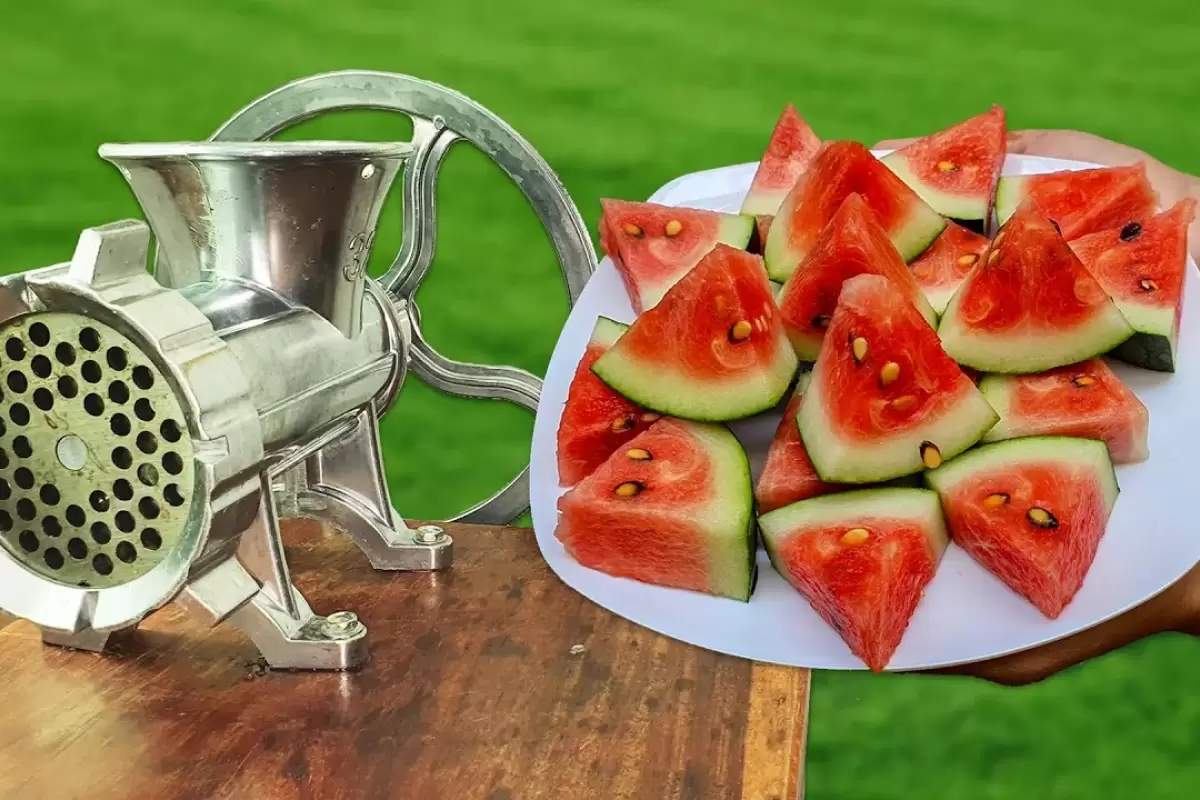 (ویدئو) اگر هندوانه را داخل چرخ گوشت بیندازید، چه اتفاقی می افتد؟
