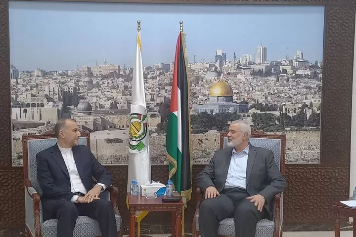 ببینید |  دیدار امیرعبداللهیان با اسماعیل هنیه رئیس دفتر سیاسی حماس