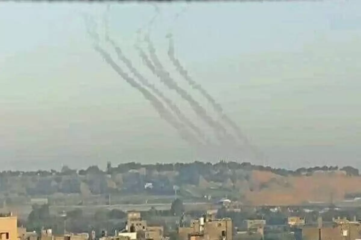 ببینید | لحظه اصابت موشک از جنوب لبنان به شمال فلسطین اشغالی