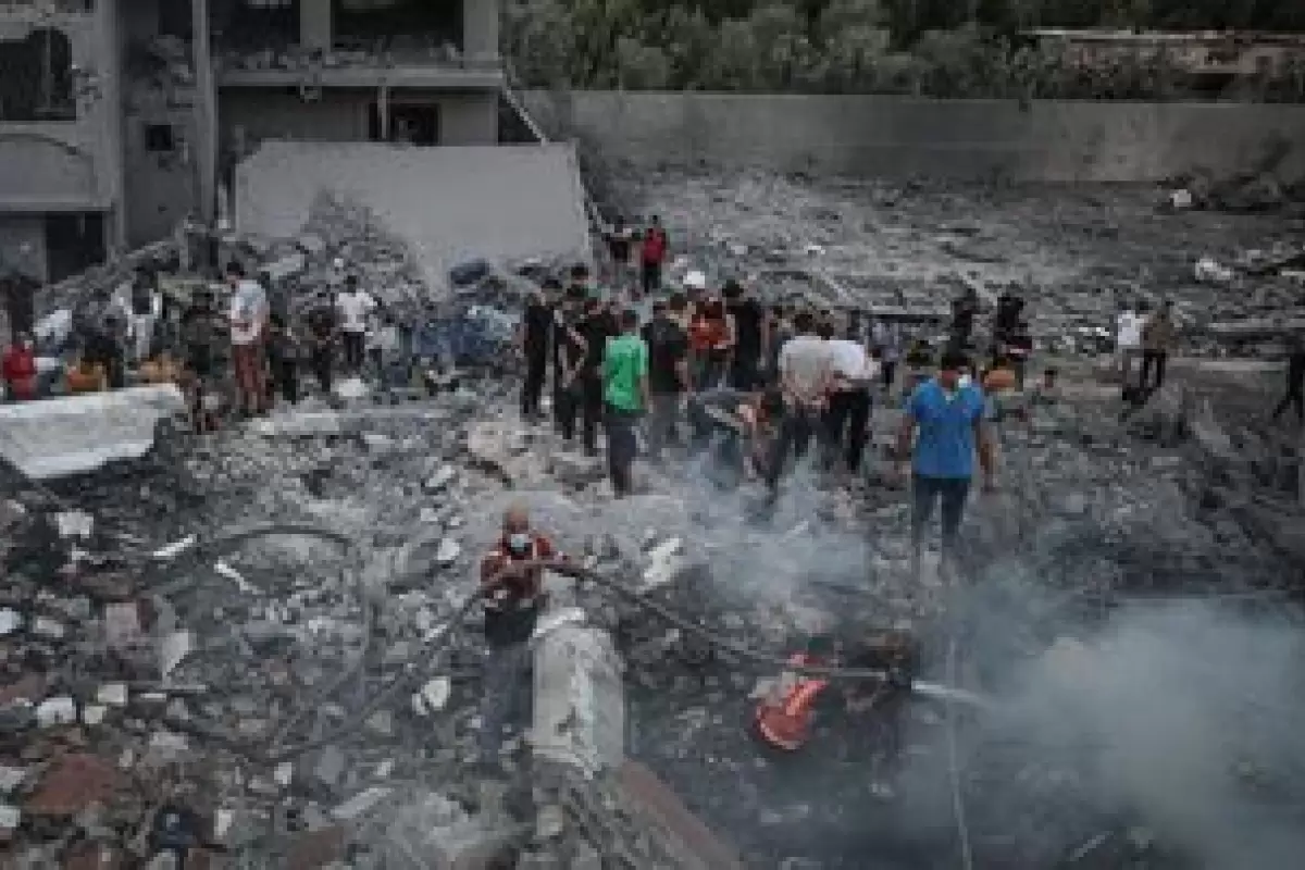 تصویری تلخ و دردناک از یک گور دسته‌جمعی در غزه + عکس