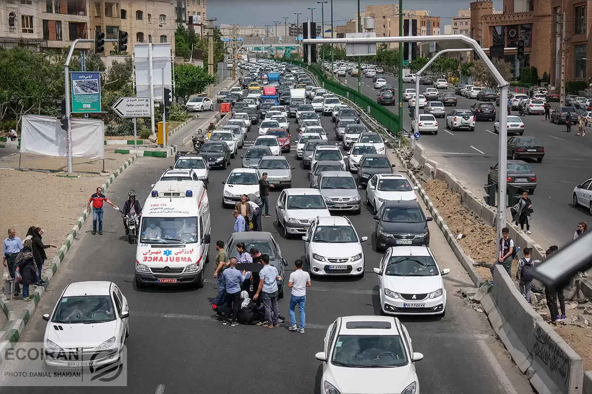 ماهانه ۴۶ نفر در تصادفات تهران کشته می‌شوند