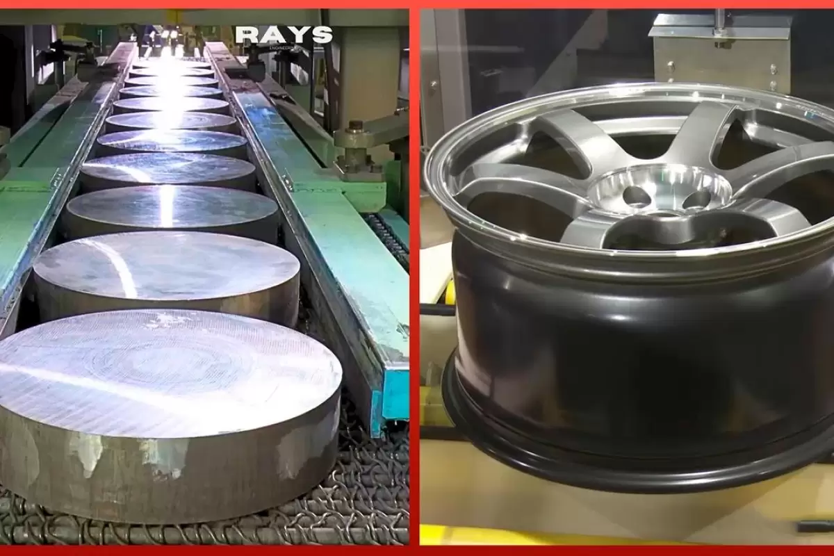 (ویدئو) ببینید رینگ خودرو در چه فرآیند شگفت انگیزی در کارخانه تولید می شود