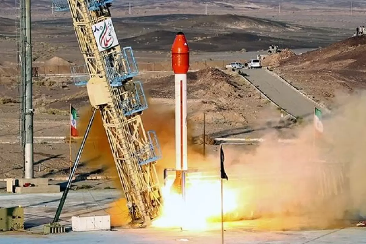 لحظه به فضا رفتن کپسول زیستی ایرانی با پرتابگر سلمان