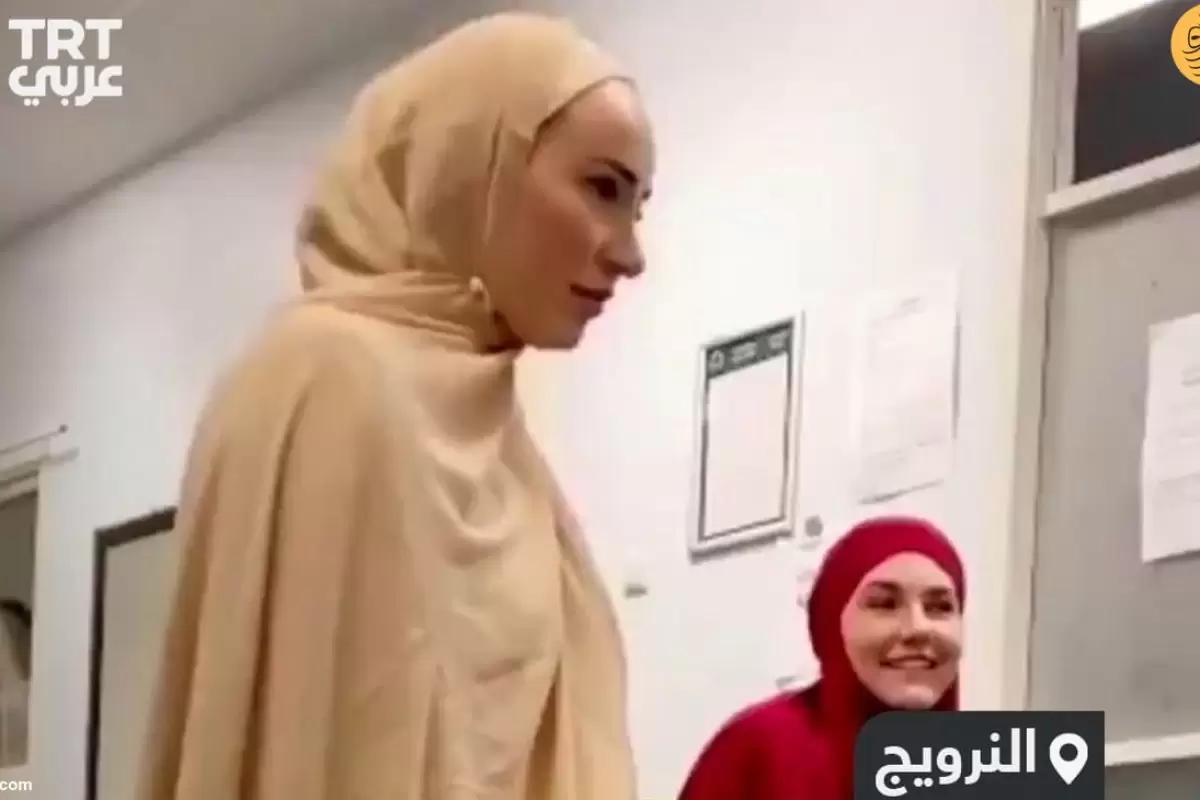 (ویدئو) دختر نروژی در حمایت از مردم غزه مسلمان شد