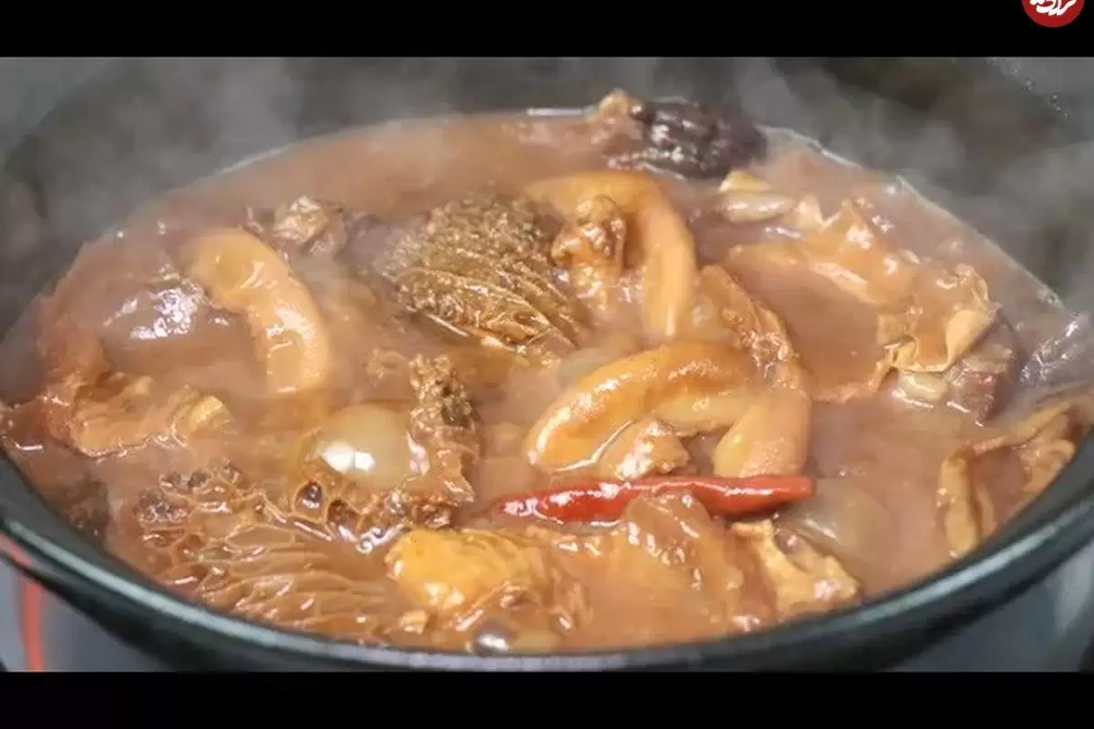 (ویدئو) طبخ متفاوت و خوشمزه سیرابی به روش چینی‌ها