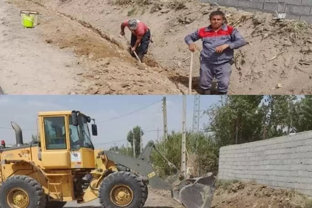 زمینی کردن شبکه کابل مخابرات روستای مالای شیخ