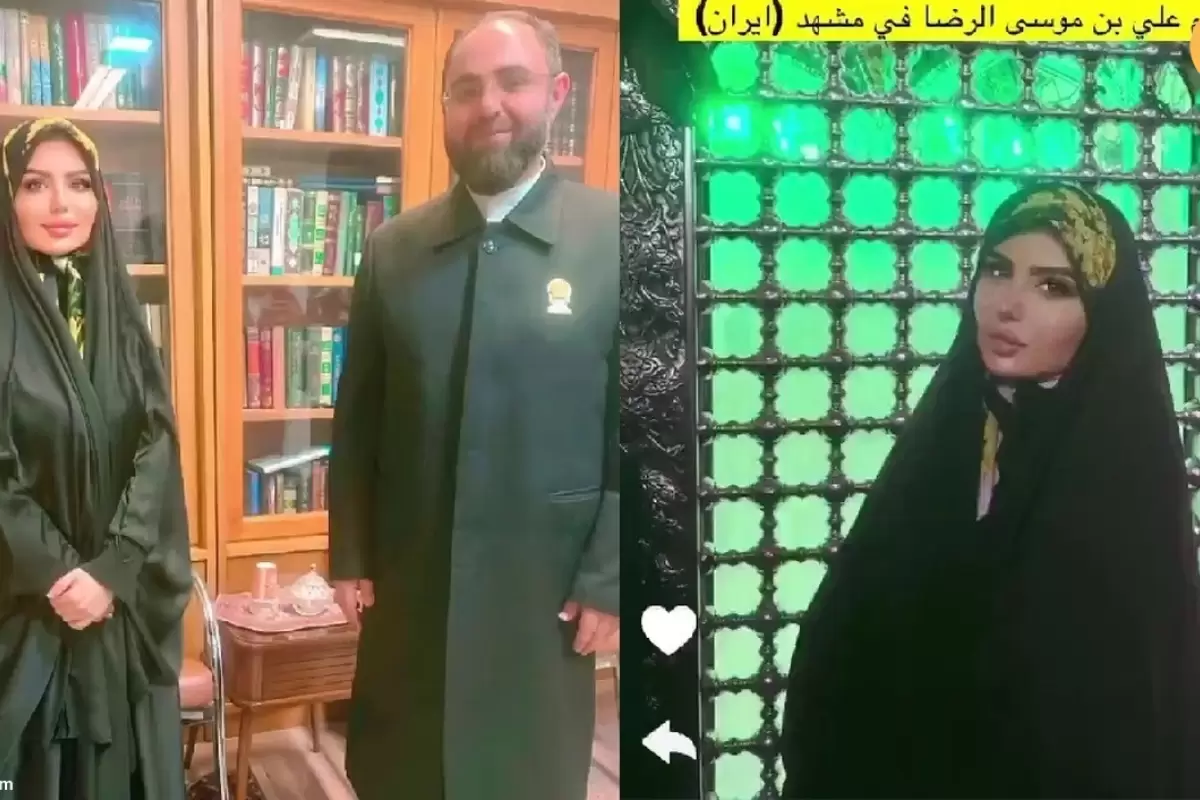 (ویدئو) سلبریتی مشهور کویتی با چادر در حرم امام رضا (ص)