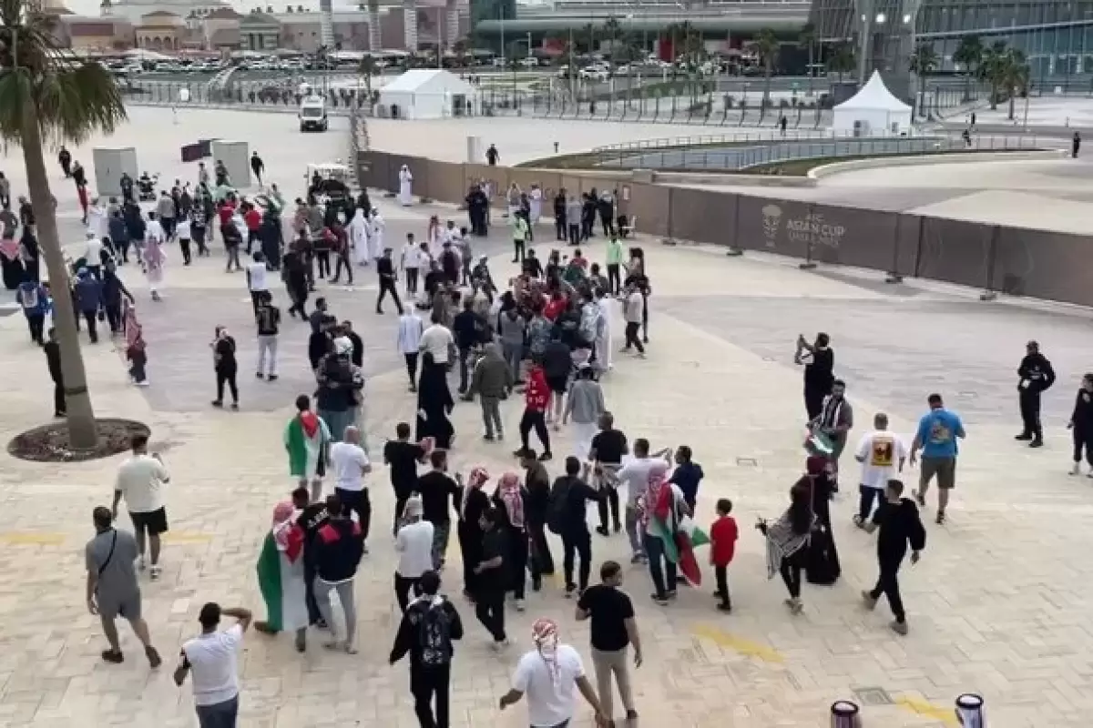 ببینید | شادی هواداران اردن در شهر دوحه، پس از صعود به یک‌چهارم نهایی