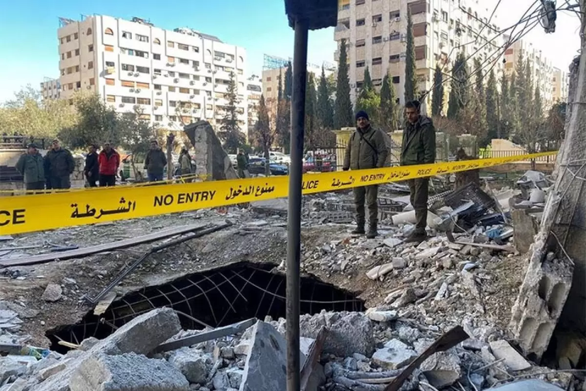 ببینید | فیلم تازه از محل وقوع حمله اسرائیل به دمشق