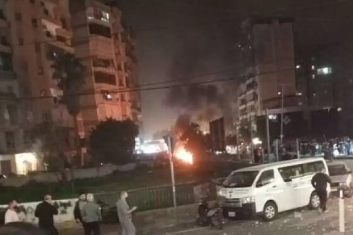 ببینید | لحظه شنیده شدن انفجار حاصل از حمله پهپادی اسرائیل به دفتر حماس در بیروت