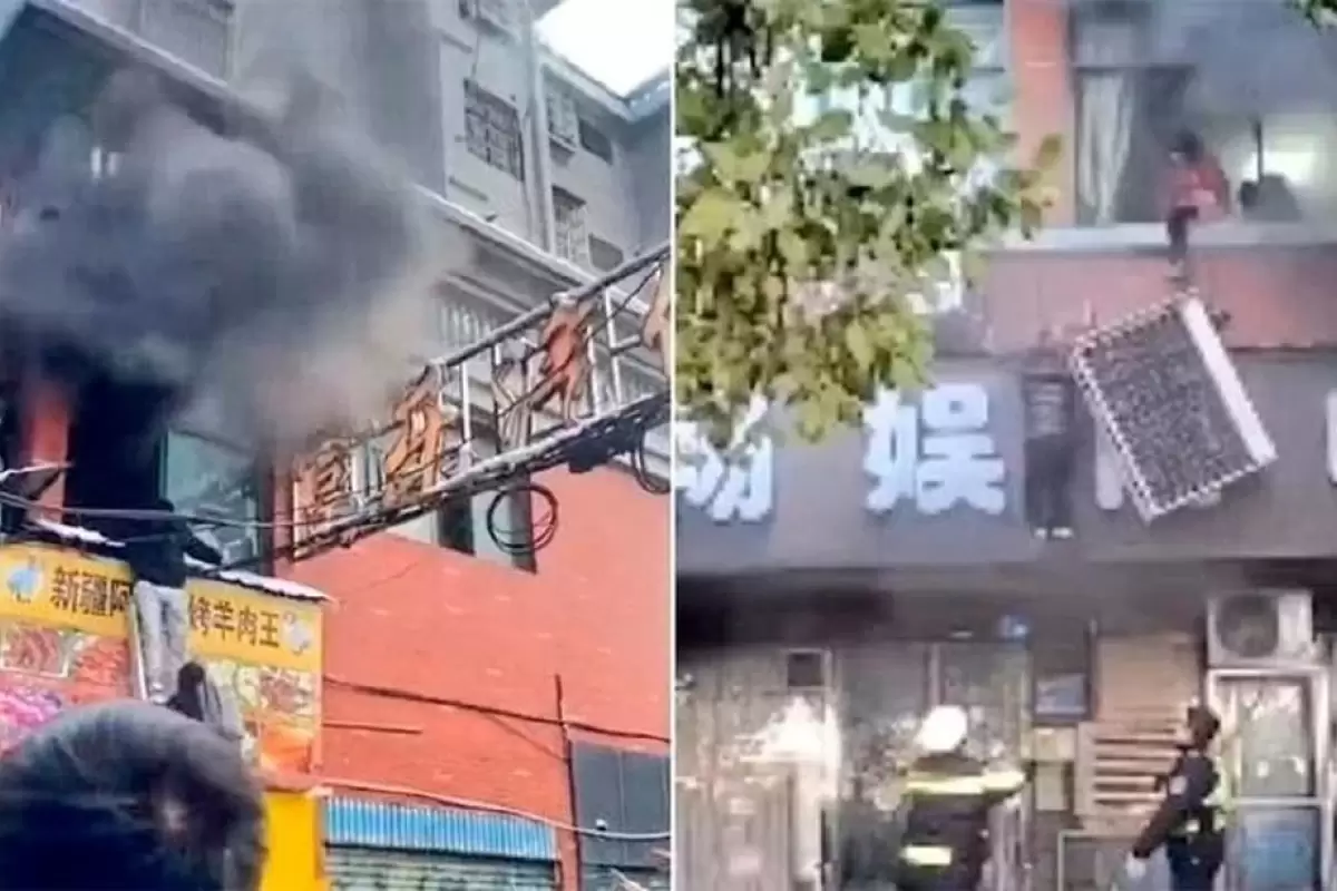 (ویدئو) آتش سوزی مرگبار یک فروشگاه در چین