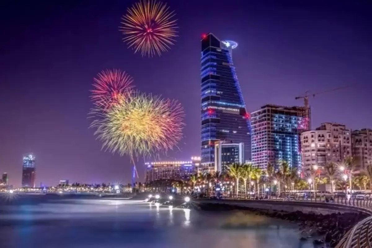 (ویدئو) جشن سال نو میلادی در ریاض عربستان