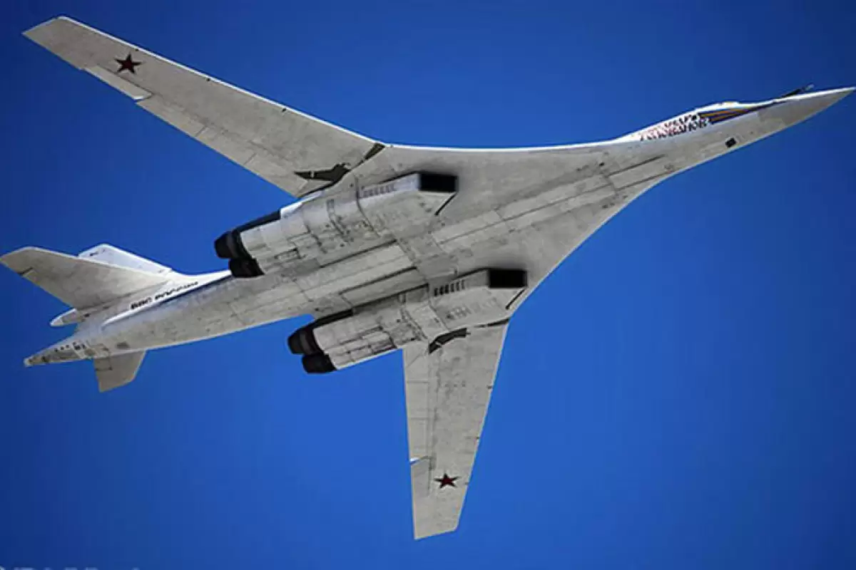 ببینید | لحظه سوخت‎گیری هوایی بمب‎افکن Tu-160M نیروی هوایی روسیه