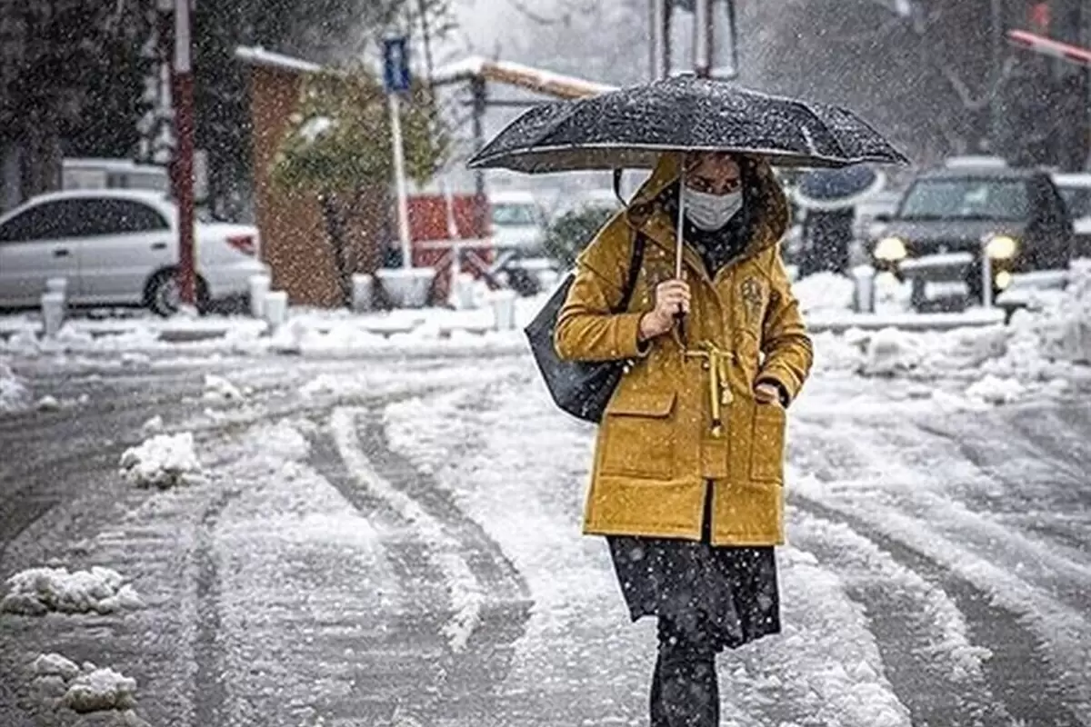 تهران امروز برفی می‌شود؛ بارش برف و باران در ۱۹ استان بارش؛ شدت بارش‌ها در این ۹ استان