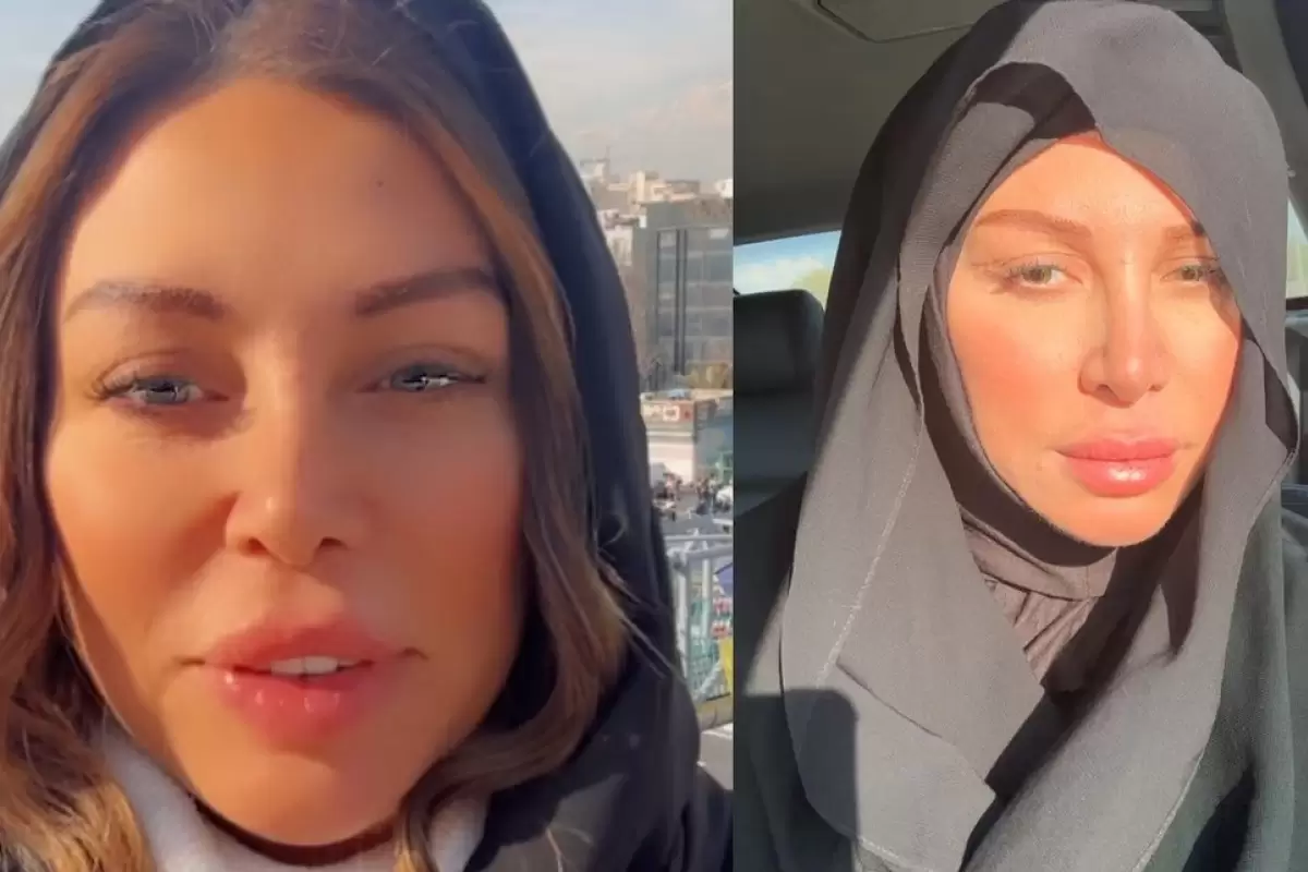 (ویدئو) شرکت «مایا صباغ» چهره جنجالی لبنانی در راهپیمایی ۲۲ بهمن