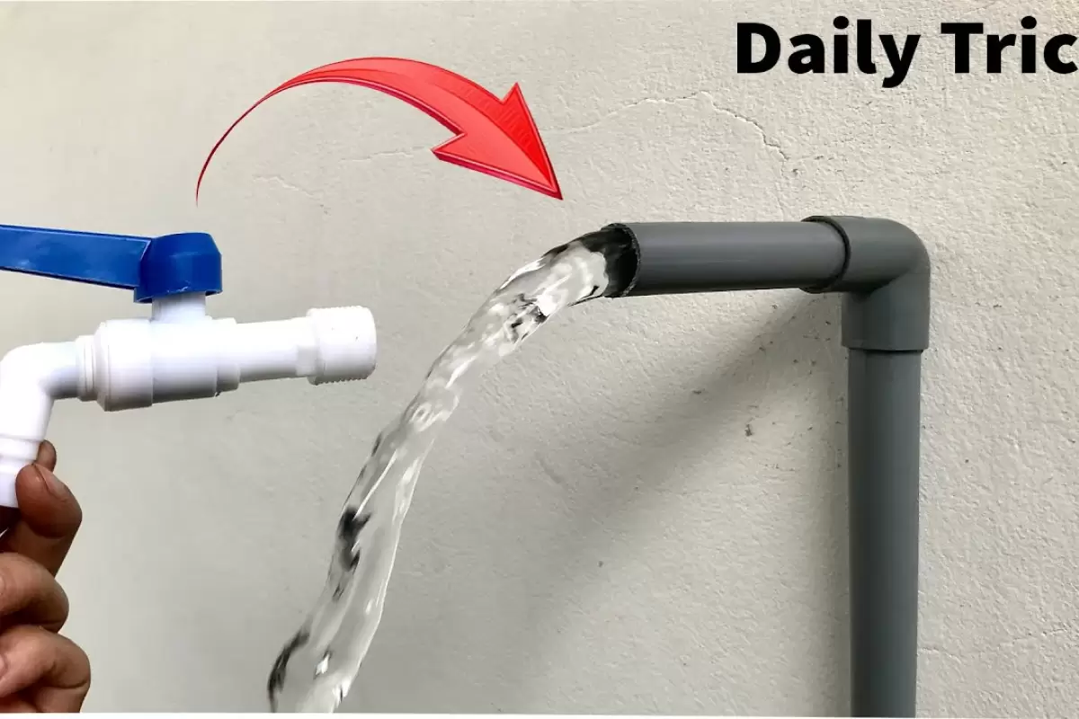 (ویدئو) یک روش خلاقانه برای وصل کردن شیر آب پلاستیکی به لوله آب بزرگ تر