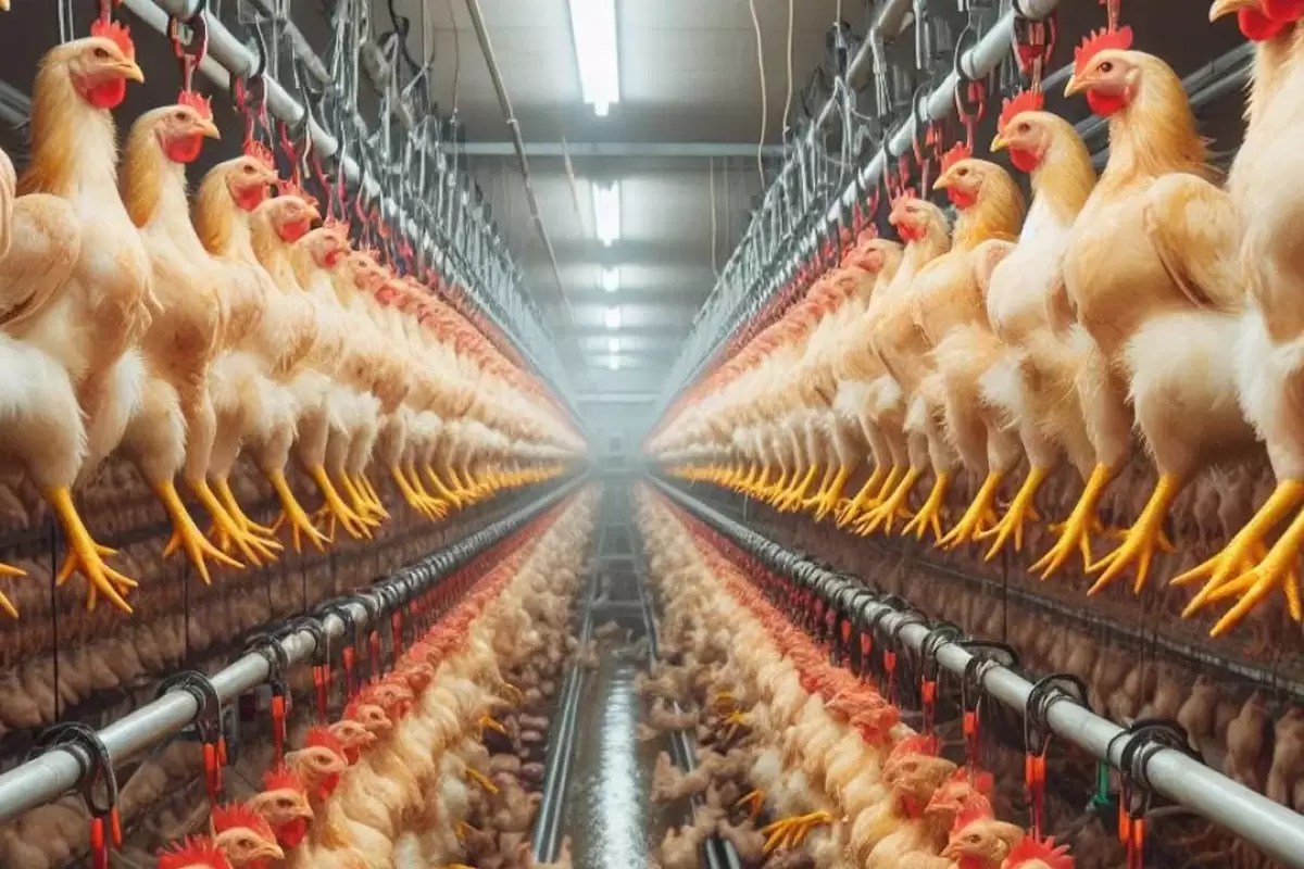 (ویدئو) فرآیند تماشایی پرورش و بسته بندی یک میلیون مرغ در یک کارخانه کره ای