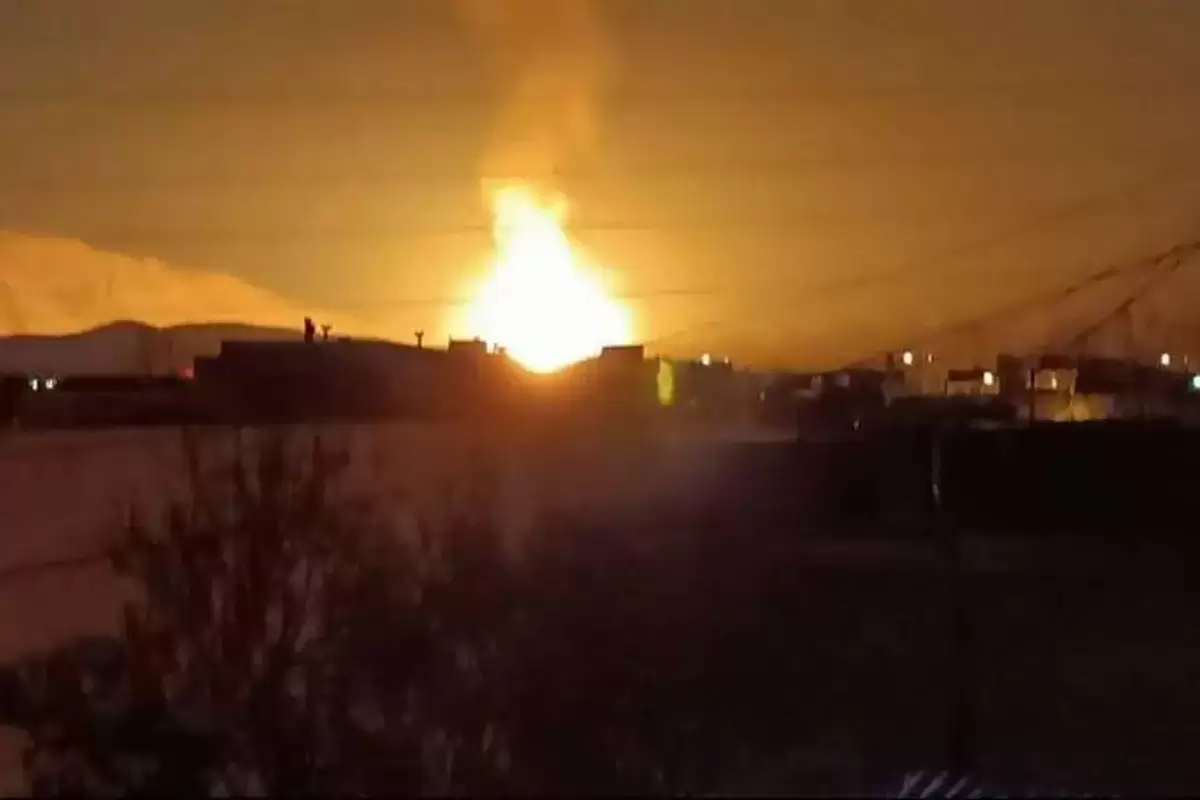لحظه انفجار در کارخانه مواد شیمیایی شهر قدس/ فیلم