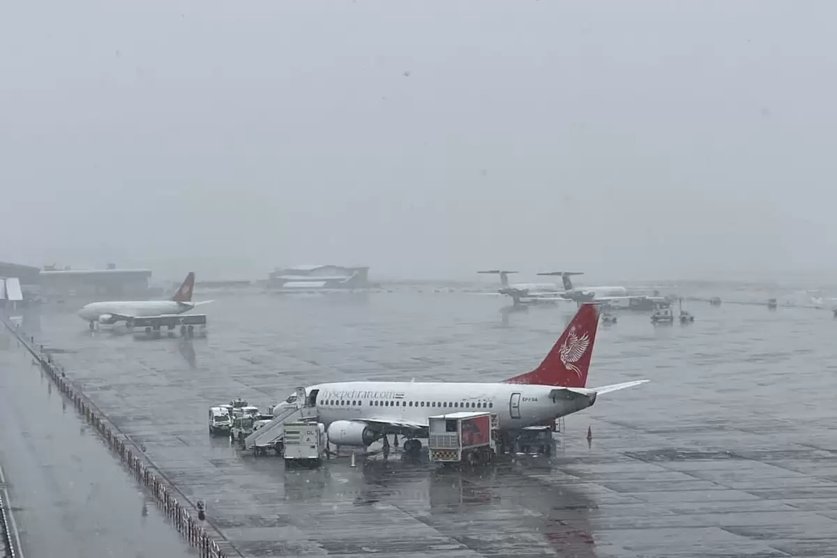 (ویدئو) تمام پرواز‌های این فرودگاه در مشهد لغو شد