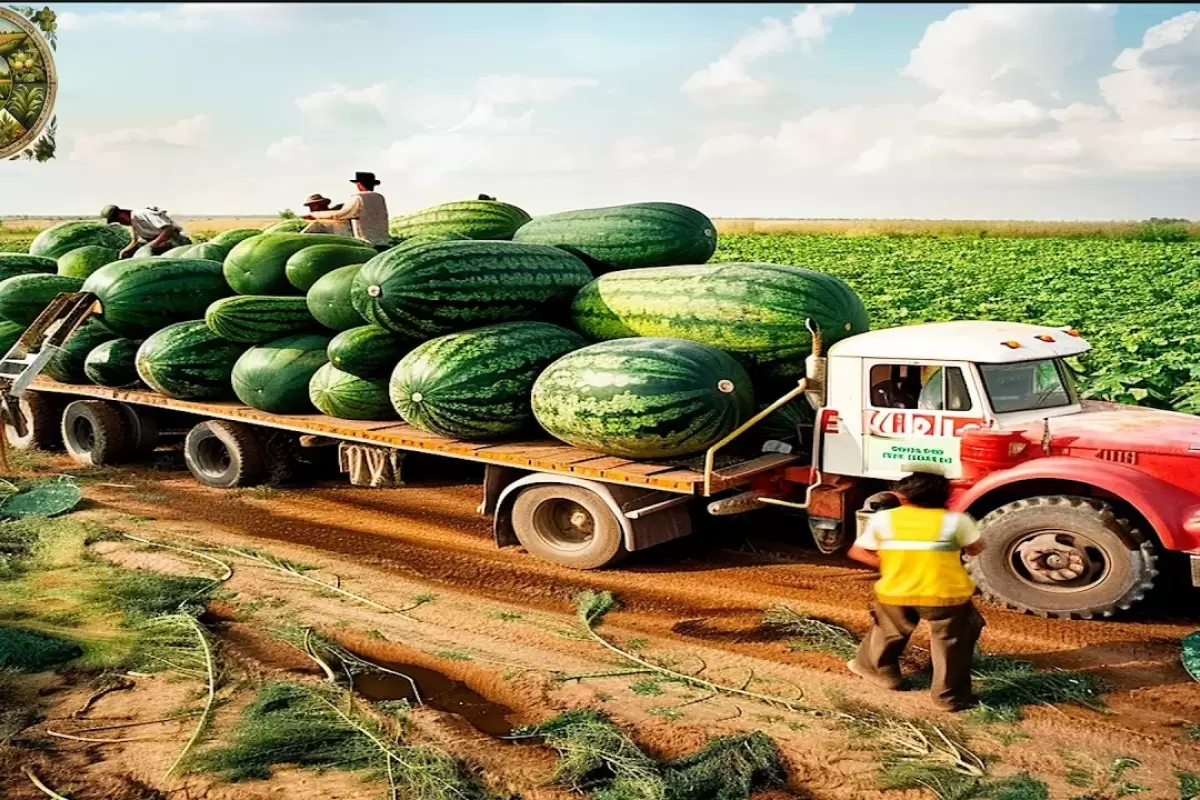 (ویدئو) چگونه کشاورزها 100 میلیون تن هنداونه را برداشت و بسته بندی می کنند؟
