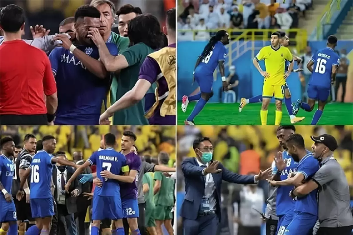 ببینید | تصاویر تازه از درگیری و دعوا بین تیم النصر و العین بعد از اتمام بازی