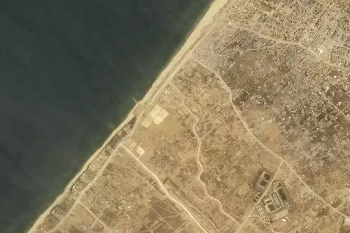 انتشار تصاویری از اسکله آمریکایی در سواحل غزه + عکس