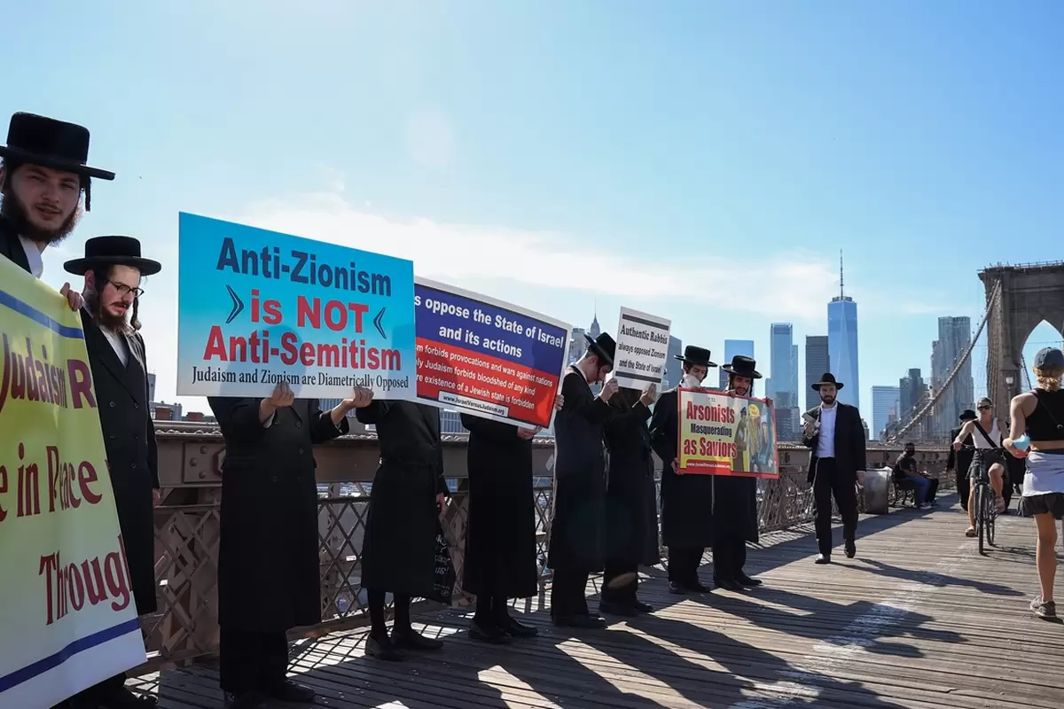 (ویدئو) اعتراض یهودیان آمریکا علیه جنایات صهیونیست‌ها