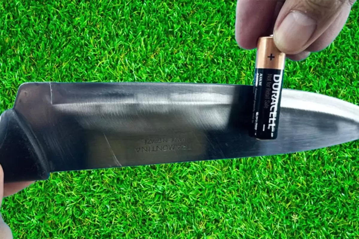 (ویدئو) 4 روش برای تیز کردن چاقو مانند تیغ با باتری قلمی 1.5 ولتی