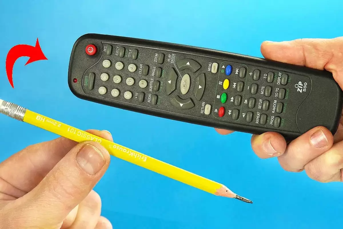 (ویدئو) نحوه تعمیر ریموت کنترل تلویزیون با یک مداد!