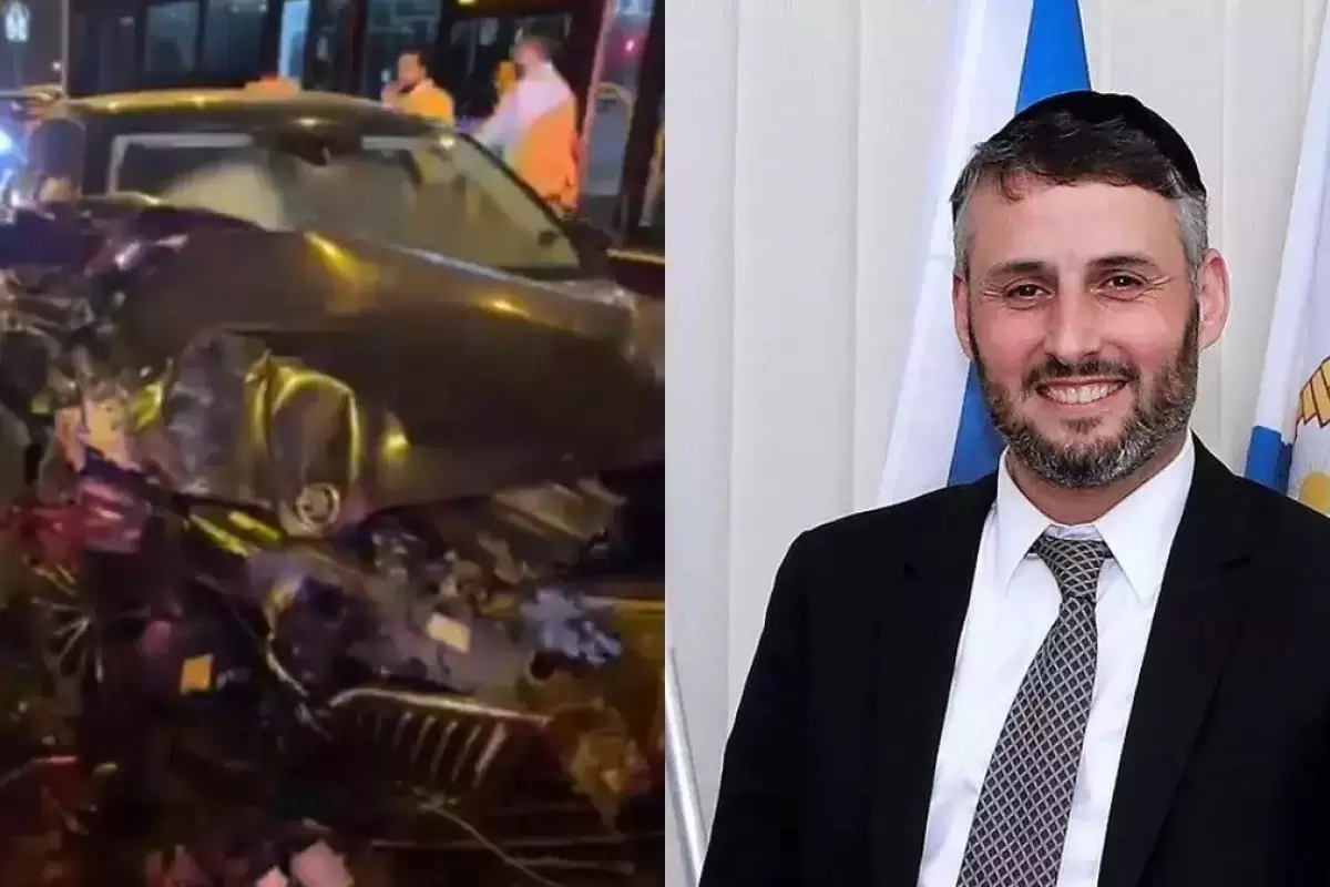 (ویدئو) تصادف رانندگی دومین وزیر اسرائیل در دو روز پیاپی